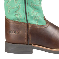 Stivali Monterey western per bambini Marrone scuro / verde