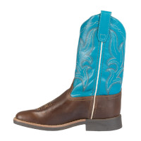 Stivali Ranch western per bambini Marrone scuro / turchese