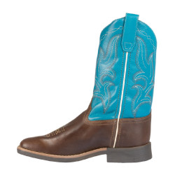 Stivali Ranch western per bambini Marrone scuro / turchese