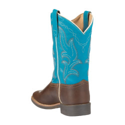 Stivali Ranch western per bambini Marrone scuro / turchese