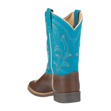 Stivali Ranch western per bambini Marrone scuro / turchese