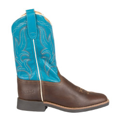 Stivali Ranch western per bambini Marrone scuro / turchese