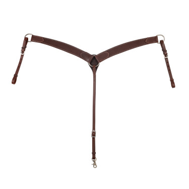 Pettorale western in cuoio Oliato Marrone