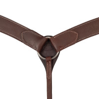 Pettorale western in cuoio Oliato Marrone