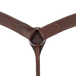 Pettorale western in cuoio Oliato Marrone