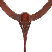 Pettorale western in cuoio Oliato Marrone