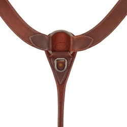 Pettorale western in cuoio Oliato Marrone