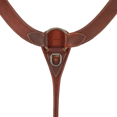 Pettorale western in cuoio Oliato Marrone