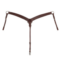 Pettorale western in cuoio Oliato Marrone