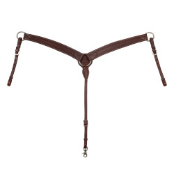 Pettorale western in cuoio Oliato Marrone