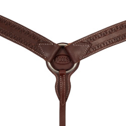Pettorale western in cuoio Oliato Marrone