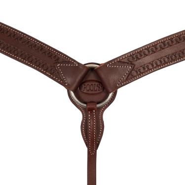Pettorale western in cuoio Oliato Marrone
