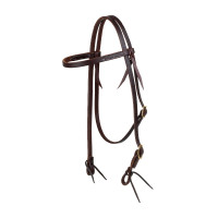 Single ADJ Browband Western Bridle Marrone scuro