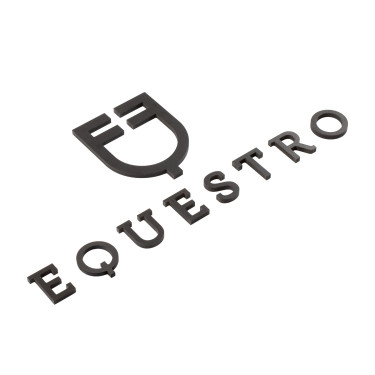 Logo Contratto Equestro Prespaziato DA Muro h 30cm Nero