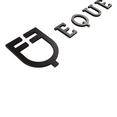 Logo Esteso Equestro Prespaziato DA Muro h 20cm Nero
