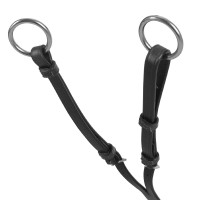 Pettorale con forchetta a "Y" in pelle Nero