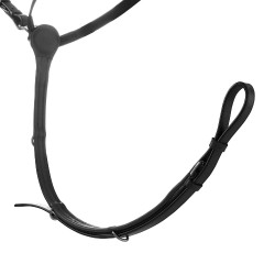 Pettorale con forchetta a "Y" in pelle Nero