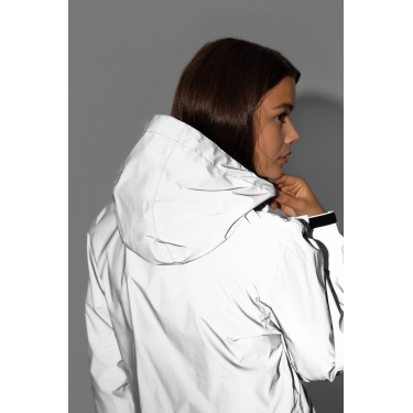 Impermeabile riflettente da donna Horze Stampa riflettente Grigio