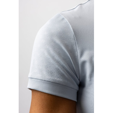 T-shirt da allenamento Horze Joie a maniche corte per bambini Grigio alba blu