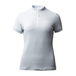 T-shirt da allenamento Horze Joie a maniche corte per bambini Grigio alba blu