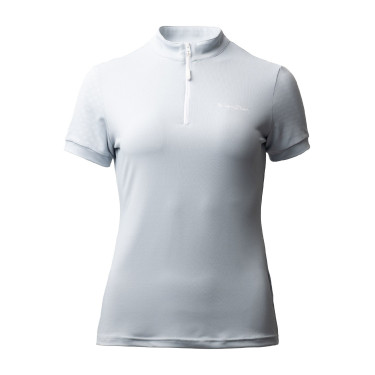 T-shirt da allenamento Horze Joie a maniche corte per bambini Grigio alba blu