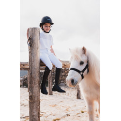 Pantaloni da equitazione Horze Mira bambino con fondo integrale Bianco brillante