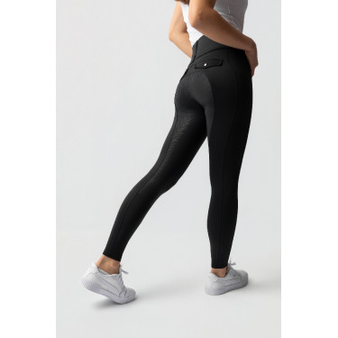 Leggings ibridi da donna Horze Anya fullgrip Nero
