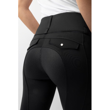 Leggings ibridi da donna Horze Anya fullgrip Nero