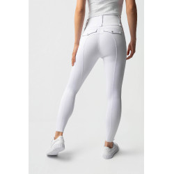 Leggings ibridi da donna Horze Anya fullgrip Bianco brillante