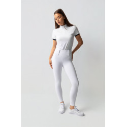 Leggings ibridi da donna Horze Anya fullgrip Bianco brillante