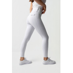 Leggings ibridi da donna Horze Anya fullgrip Bianco brillante