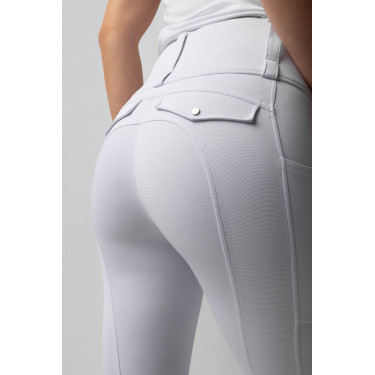 Leggings ibridi da donna Horze Anya fullgrip Bianco brillante