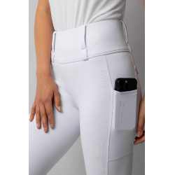 Leggings ibridi da donna Horze Anya fullgrip Bianco brillante