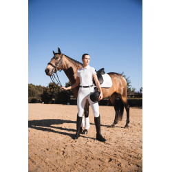 Leggings ibridi da donna Horze Anya fullgrip Bianco brillante