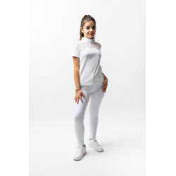 Polo da concorso Horze Kaya bambino con strass Bianco brillante