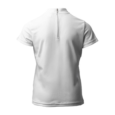 Polo da concorso Horze Kaya bambino con strass Bianco brillante