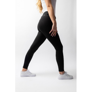 Pantaloni Horze Grand Prix Pro da donna con fondo integrale Nero