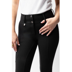 Pantaloni Horze Grand Prix Pro da donna con fondo integrale Nero