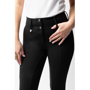 Pantaloni Horze Grand Prix Pro da donna con fondo integrale Nero