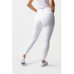 Pantaloni da equitazione Horze Leonie donna con fondo integrale Bianco brillante