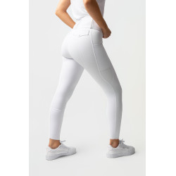 Pantaloni da equitazione Horze Leonie donna con fondo integrale Bianco brillante