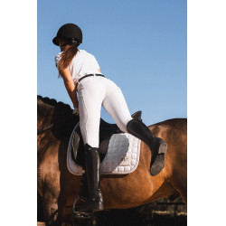 Pantaloni da equitazione Horze Leonie donna con fondo integrale Bianco brillante