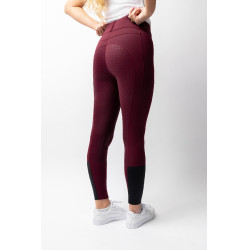 Pantaloni da equitazione da donna Horze Evelyn con grip integrale Port Royale Bordeaux Pantaloni da equitazione da donna Horze Evelyn con grip integrale Port Royale Bordeaux