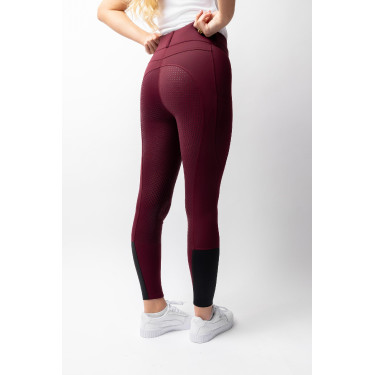 Pantaloni da equitazione da donna Horze Evelyn con grip integrale Port Royale Bordeaux Pantaloni da equitazione da donna Horze Evelyn con grip integrale Port Royale Bordeaux