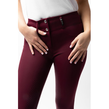 Pantaloni da equitazione da donna Horze Evelyn con grip integrale Port Royale Bordeaux Pantaloni da equitazione da donna Horze Evelyn con grip integrale Port Royale Bordeaux