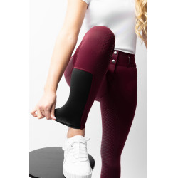 Pantaloni da equitazione da donna Horze Evelyn con grip integrale Port Royale Bordeaux Pantaloni da equitazione da donna Horze Evelyn con grip integrale Port Royale Bordeaux