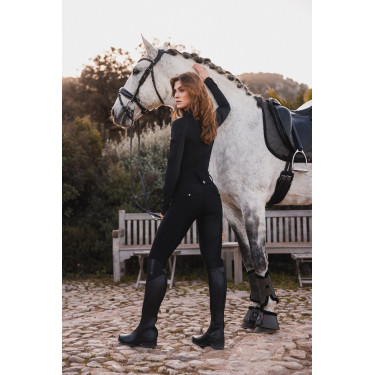 Pantaloni equitazione donna compressione full grip B Vertigo