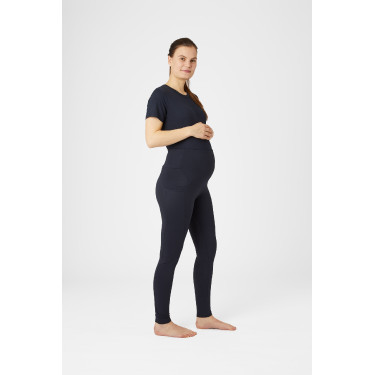Leggings da maternità Horze Ginny con grip a fondo intero e tasche per telefono Blu navy Leggings da maternità Horze Ginny con grip a fondo intero e tasche per telefono Blu navy