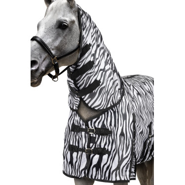 Coperta antimosche Horze Defender con patta addominale Zebra Motivi