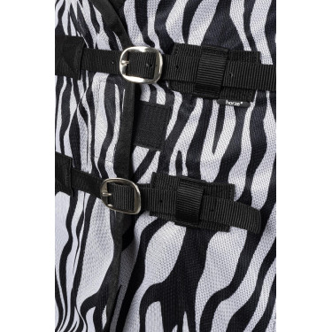 Coperta antimosche Horze Defender con patta addominale Zebra Motivi